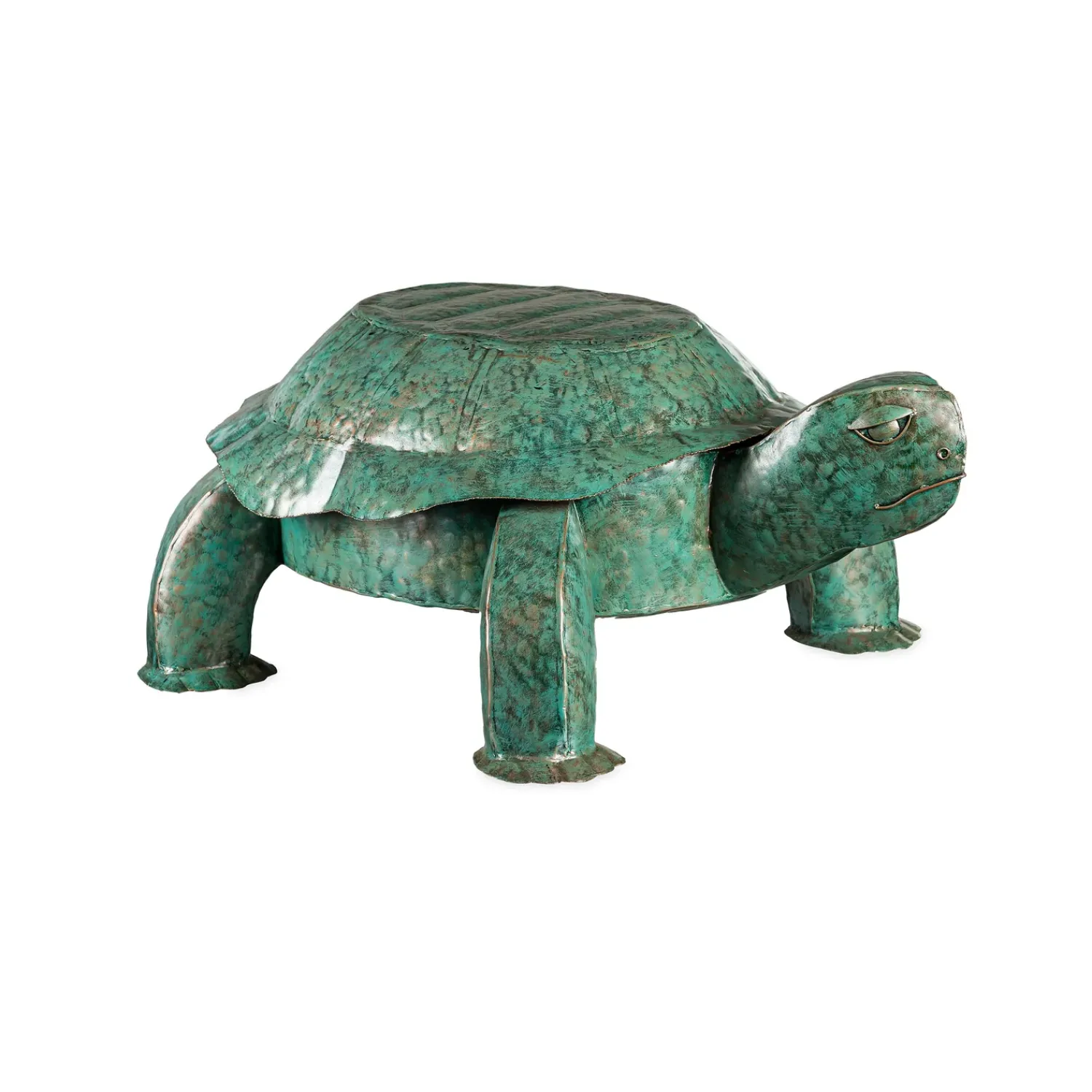 Plow & Hearth Outdoor Side Tables>Handmade Colorful Painted Turtle Metal Side Table
