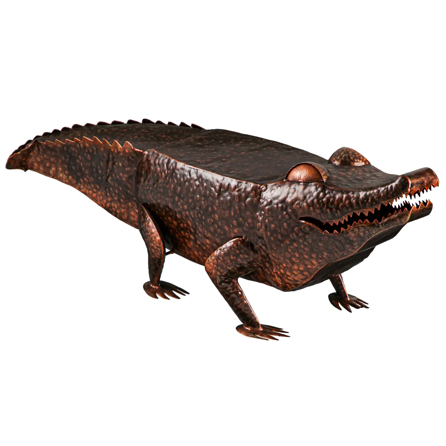 Plow & Hearth Accent Tables|Outdoor Side Tables>Handmade Painted Metal Alligator Side Table