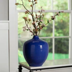 Plow & Hearth Planters & Vases>Handmade Small Round Clay Alexandria Vase