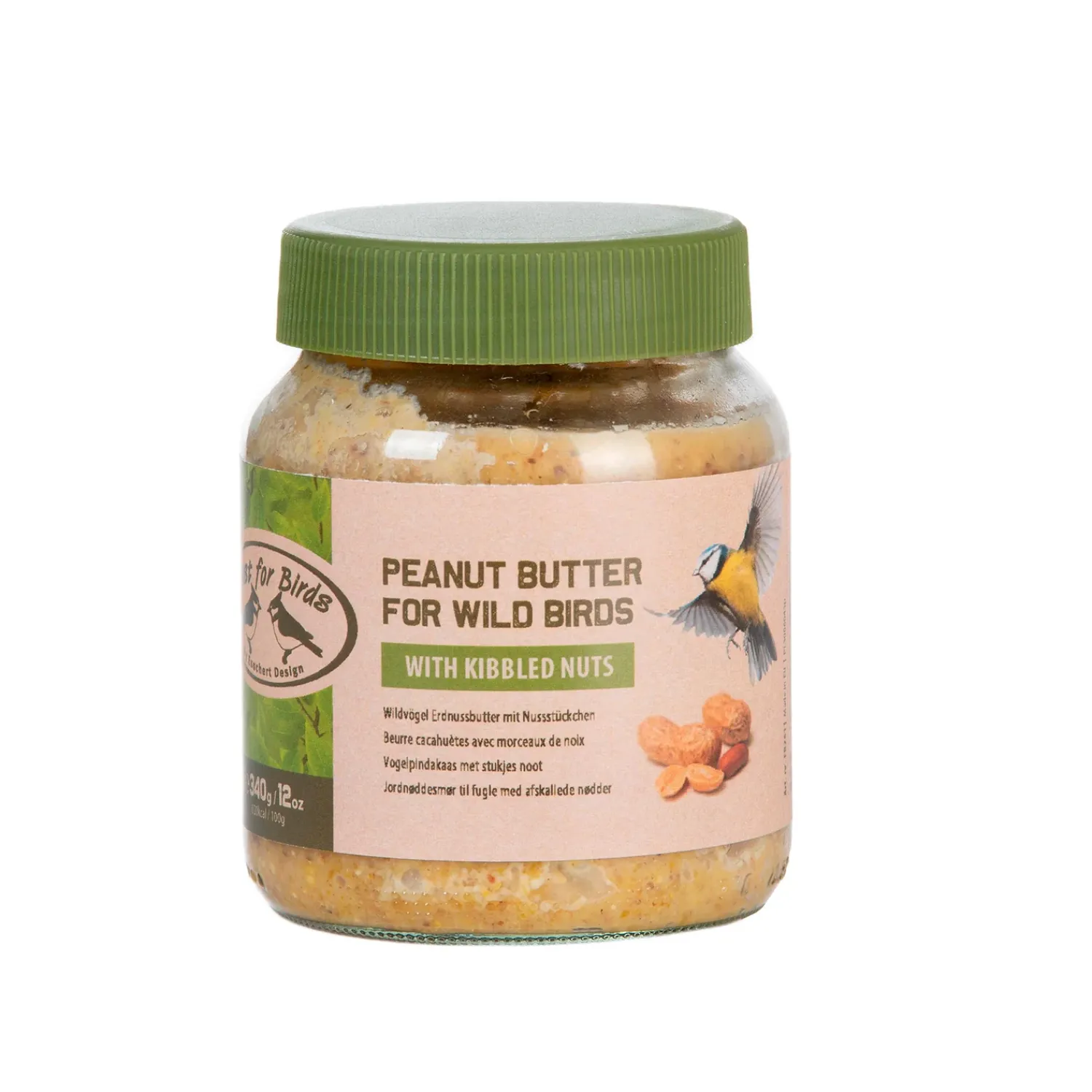 Plow & Hearth Bird Feeders>Hanging Acorn Peanut Butter Bird Feeder with 2 Jars of Peanut Butter