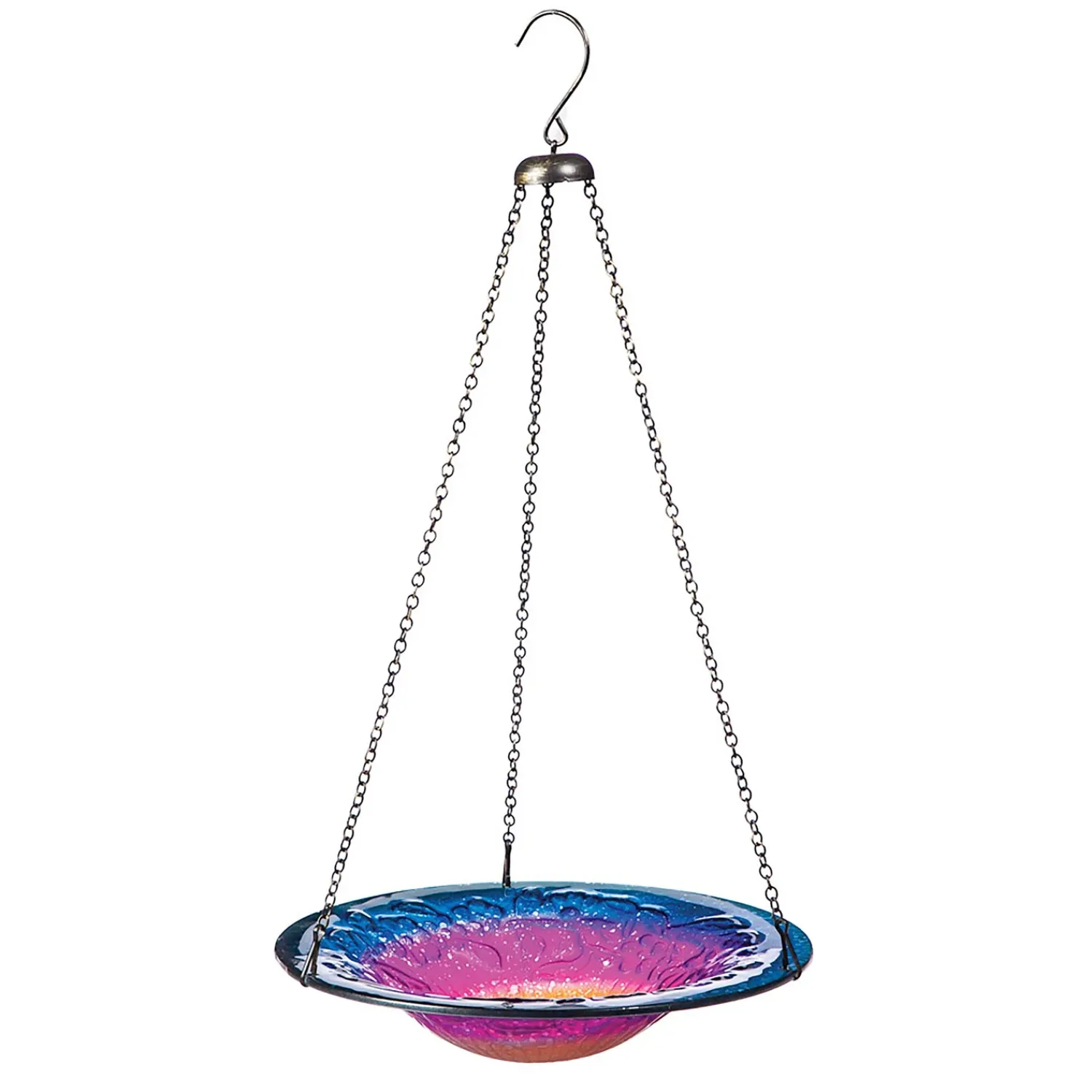 Plow & Hearth Birdbaths>Hanging Sunrise Glass Bird Bath
