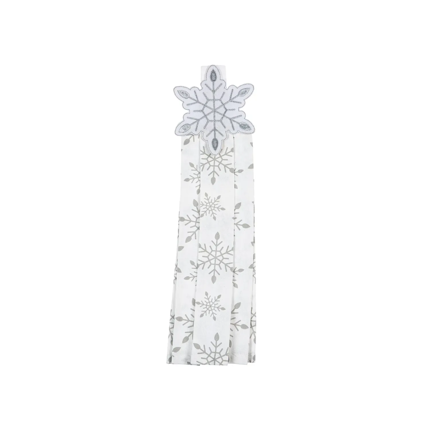 Plow & Hearth Kitchen Linens>Hanging Tea Towel, Snowflake