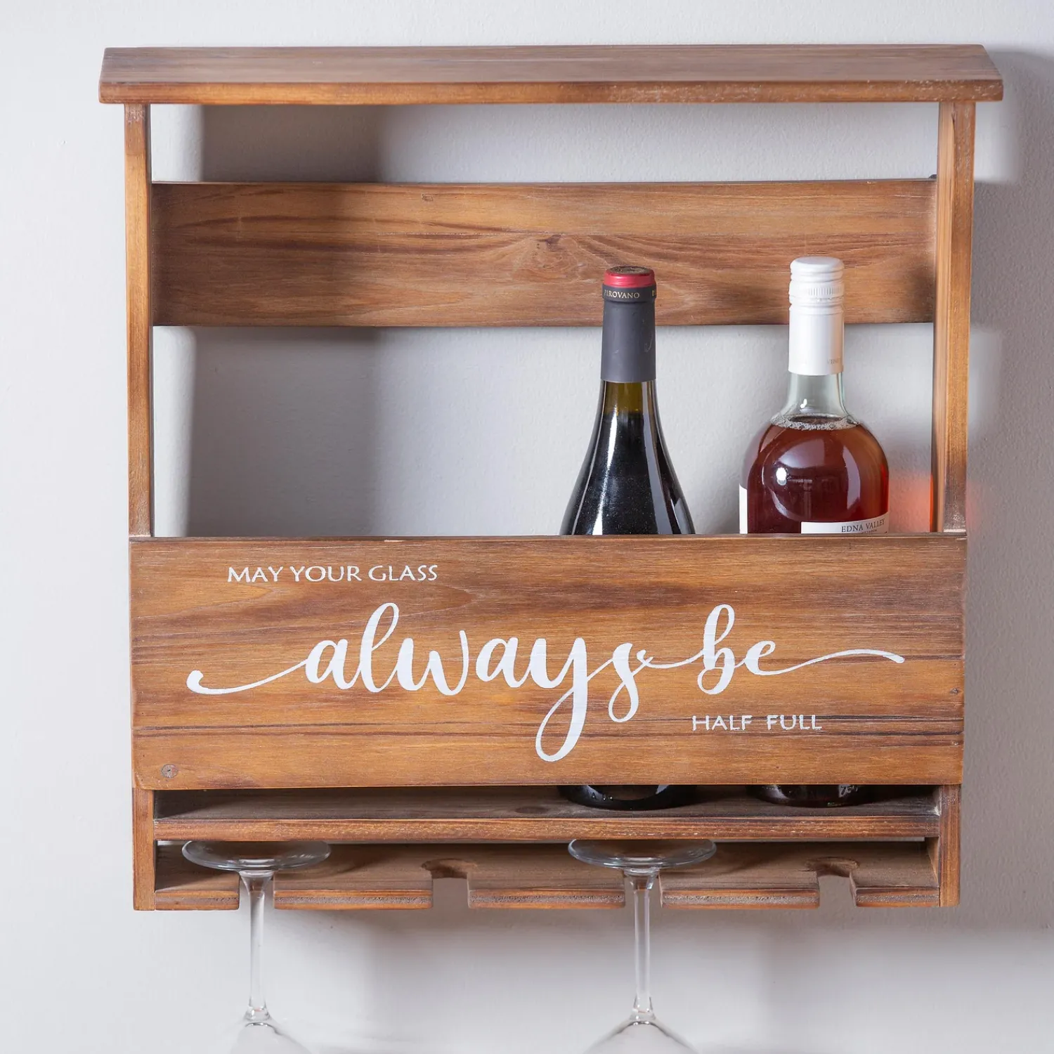 Plow & Hearth Wine Racks>Hanging Wine Bottle and Glass Holder