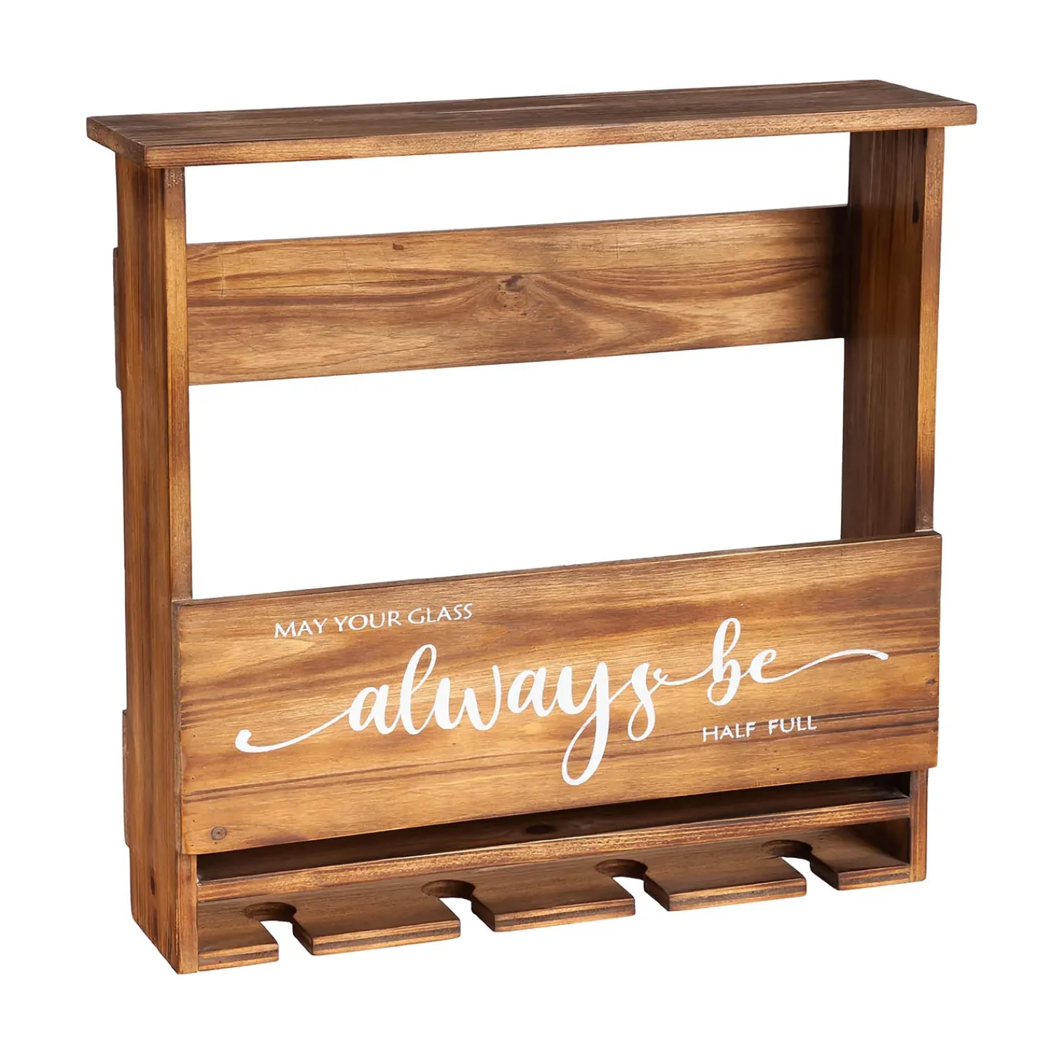 Plow & Hearth Wine Racks>Hanging Wine Bottle and Glass Holder