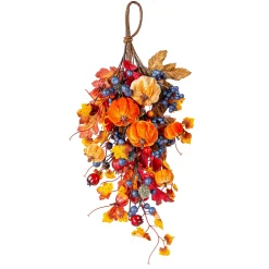 Plow & Hearth Wreaths|Faux Flowers & Plants>Harvest Pumpkin Wall Hanger
