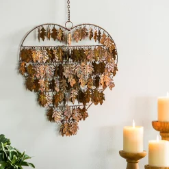 Plow & Hearth Wind Chimes & Mobiles|Decorative Accents>Heart Shaped Leaf Wind Chime