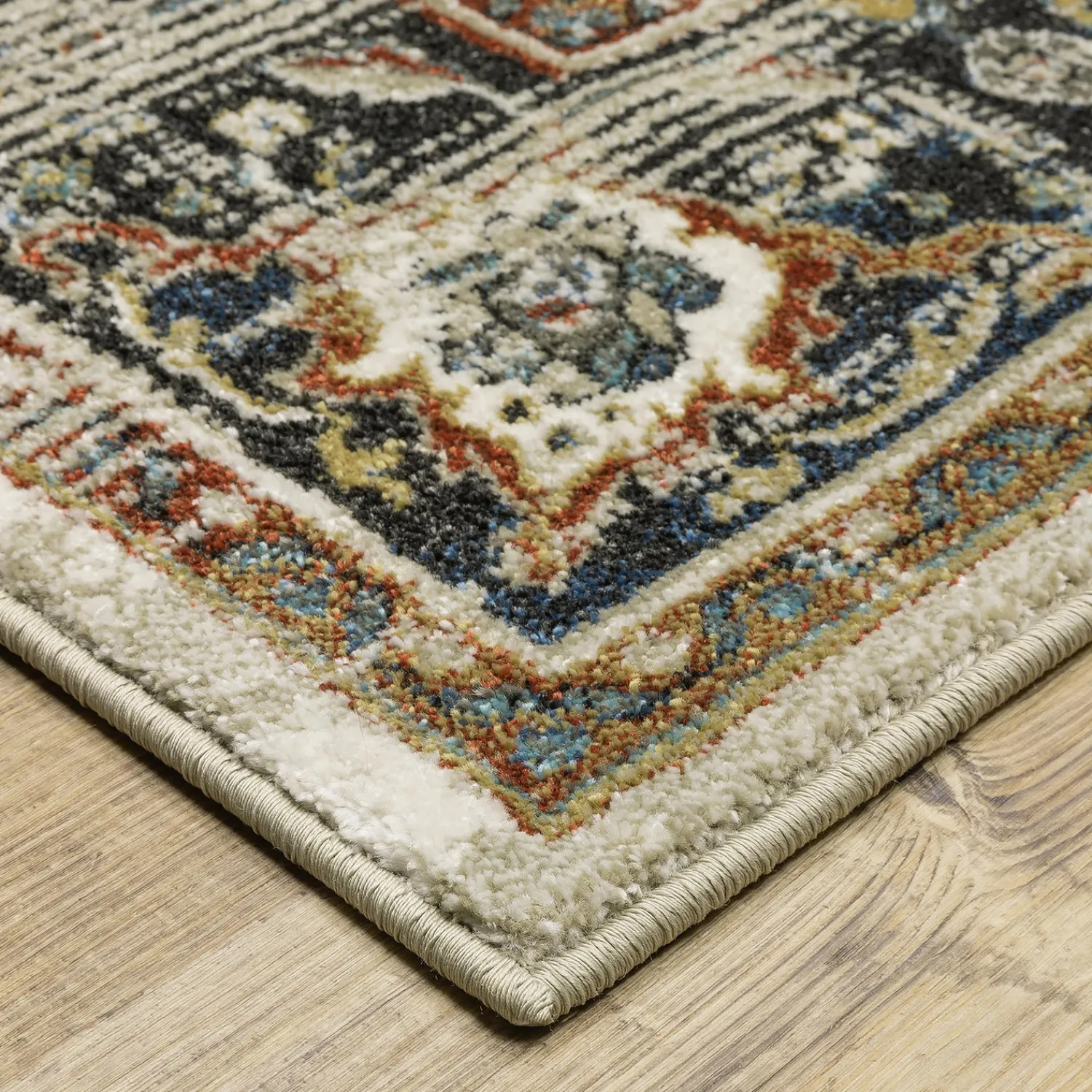 Plow & Hearth Area Rugs>Heartland Medallion Rug, 7'10" x 10" Beige