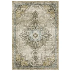 Plow & Hearth Area Rugs>Heartland Traditional Rug, 3'10" x 5'5" Gray