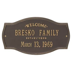 Plow & Hearth Address Signs & Wall Plaques>Heirloom Personalized Welcome Wall Plaque