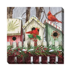 Plow & Hearth Outdoor Wall Art|Wall Art>Holiday House Indoor/Outdoor Canvas Wall Art