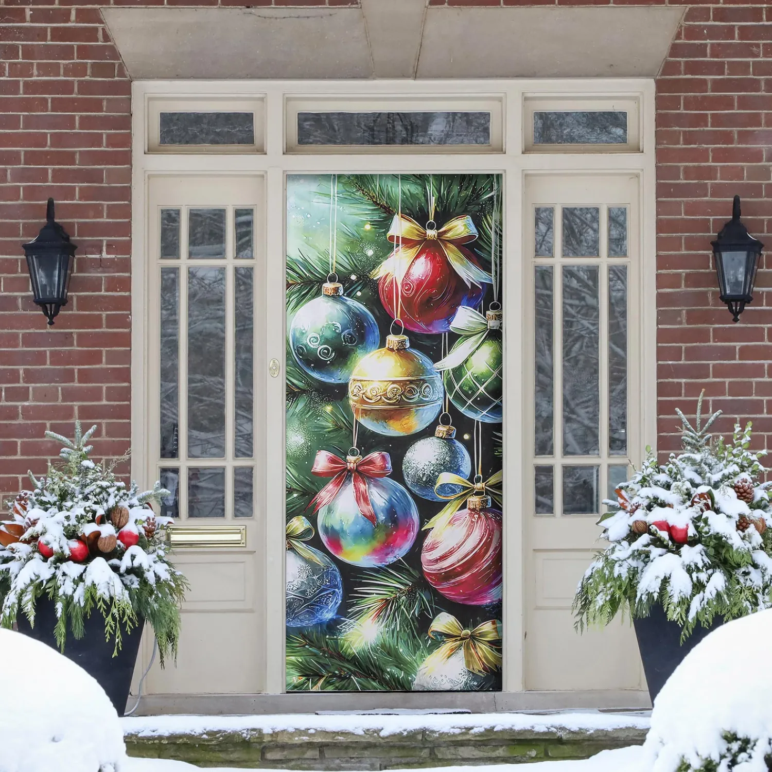 Plow & Hearth Bunting & Banners>Holiday Ornaments Door Cover