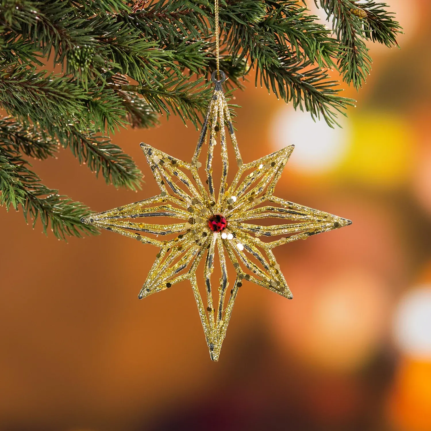 Plow & Hearth Lighted Trees & Garlands|Lighted Accents>Holiday Traditions Complete Christmas Tree Kit with 250 Lights and 140 Decorations, 7½'H