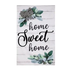 Plow & Hearth House & Estate Flags>“Home Sweet Home” Eucalyptus Burlap House Flag