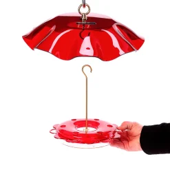 Plow & Hearth Hummingbird Feeders>Hummingbird Feeder with Weather Guard