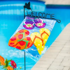 Plow & Hearth Flag Accessories>Hummingbird Welcome Garden Flag Stand