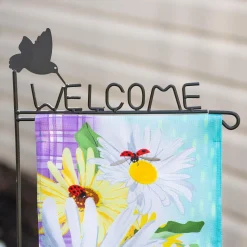 Plow & Hearth Flag Accessories>Hummingbird Welcome Garden Flag Stand