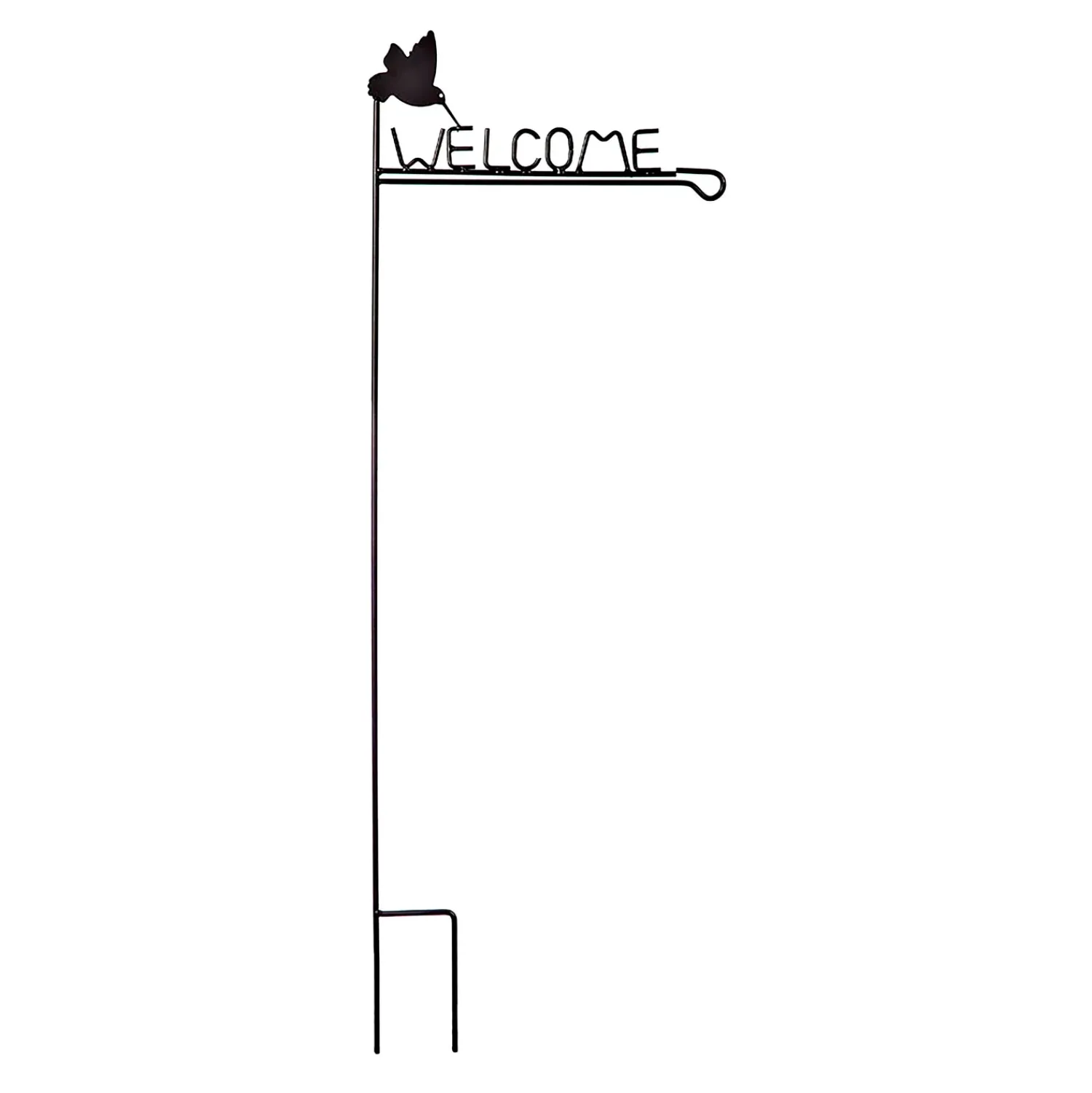 Plow & Hearth Flag Accessories>Hummingbird Welcome Garden Flag Stand