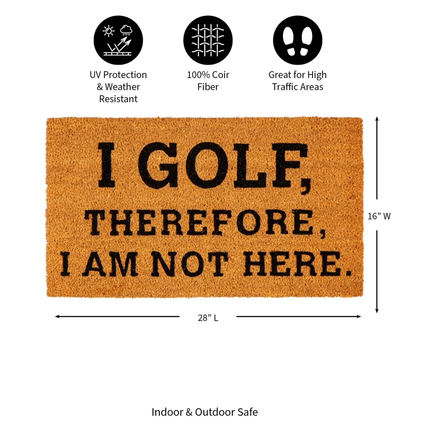 Plow & Hearth Coir Mats>I Golf Coir Mat