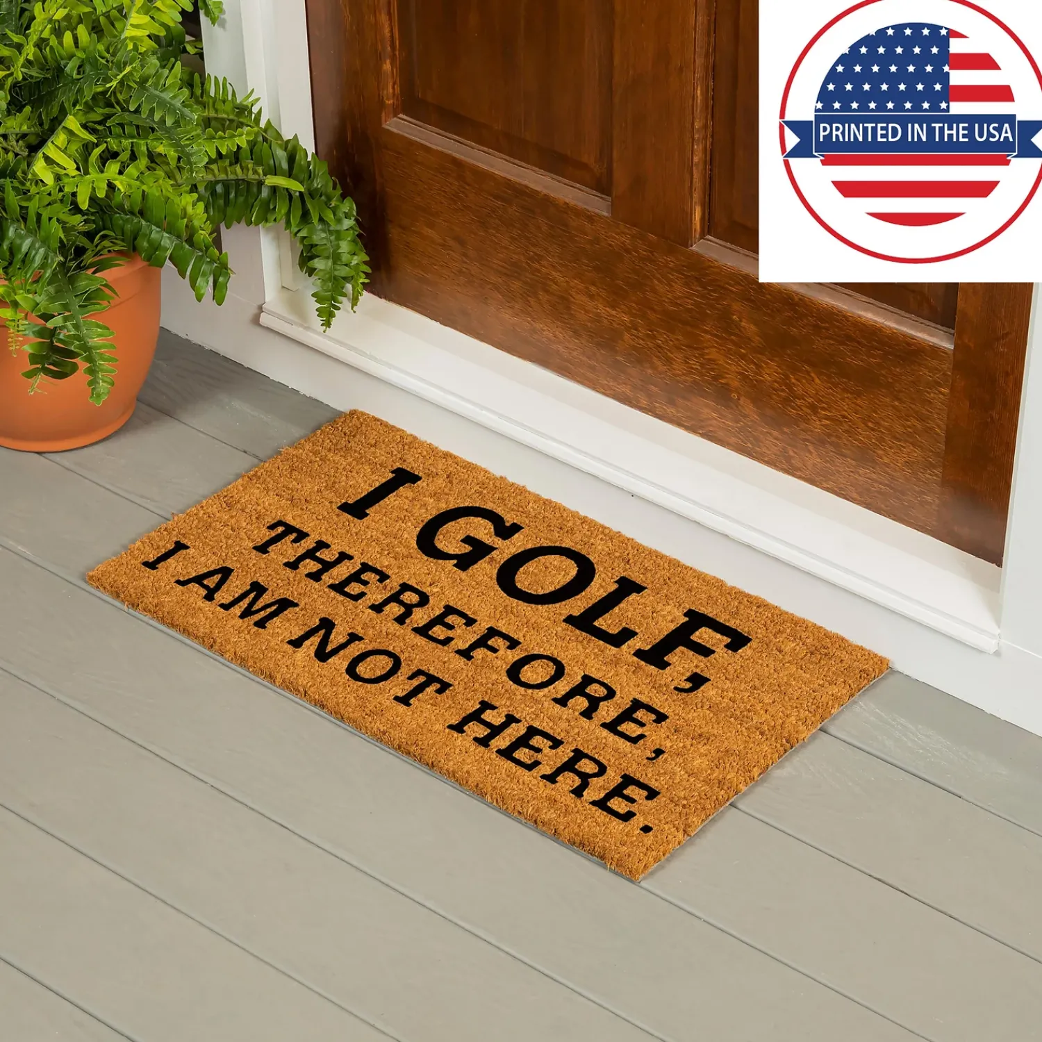 Plow & Hearth Coir Mats>I Golf Coir Mat