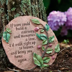 Plow & Hearth Pathways & Stepping Stones|Memorial & Garden Plaques>If Tears Can Build a Stairway Garden Stone
