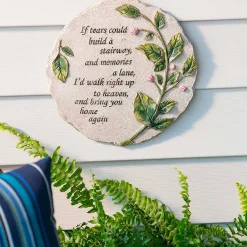 Plow & Hearth Pathways & Stepping Stones|Memorial & Garden Plaques>If Tears Can Build a Stairway Garden Stone
