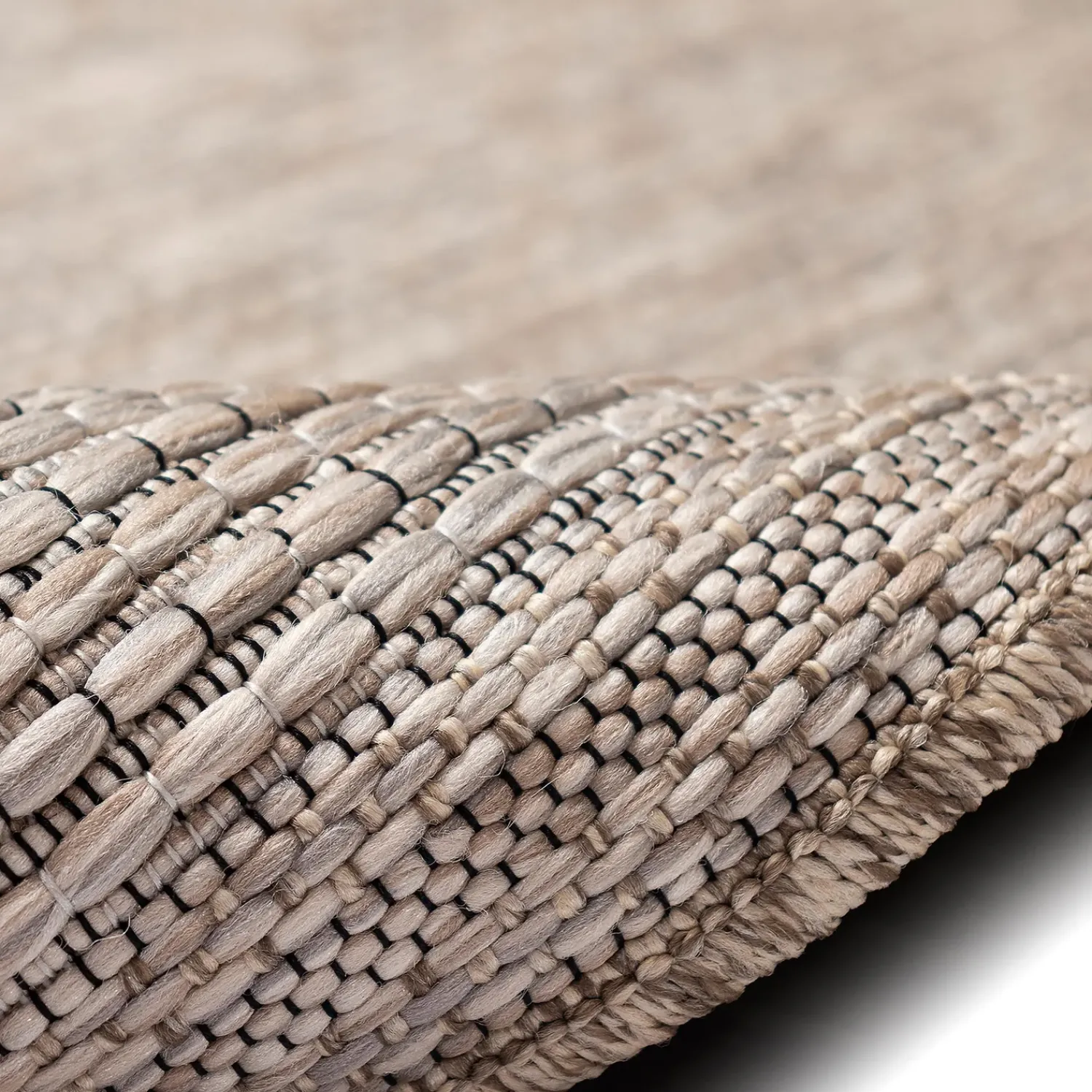 Plow & Hearth Area Rugs>Indoor/Outdoor Beachcomber Texture Rug, 5'3" x 7'3" Natural