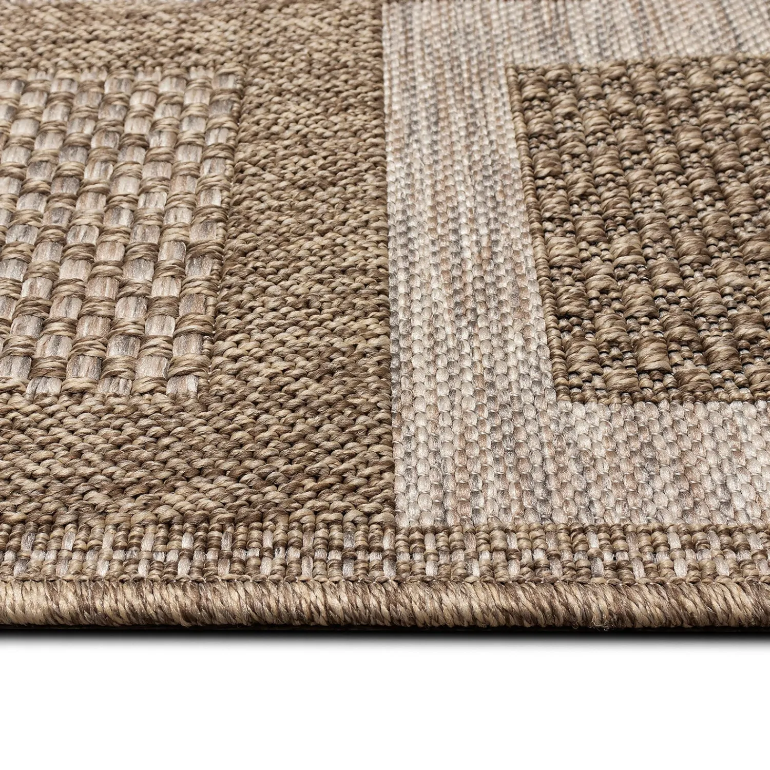 Plow & Hearth Area Rugs>Indoor/Outdoor Beachcomber Squares Rug, 7'10" x 9'10" Natural