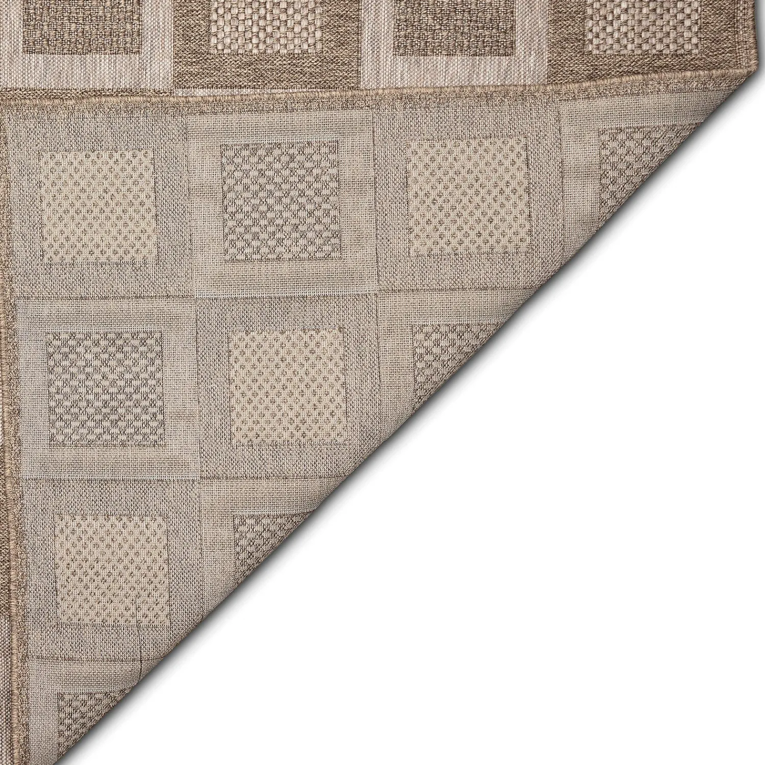 Plow & Hearth Area Rugs>Indoor/Outdoor Beachcomber Squares Rug, 7'10" x 9'10" Natural
