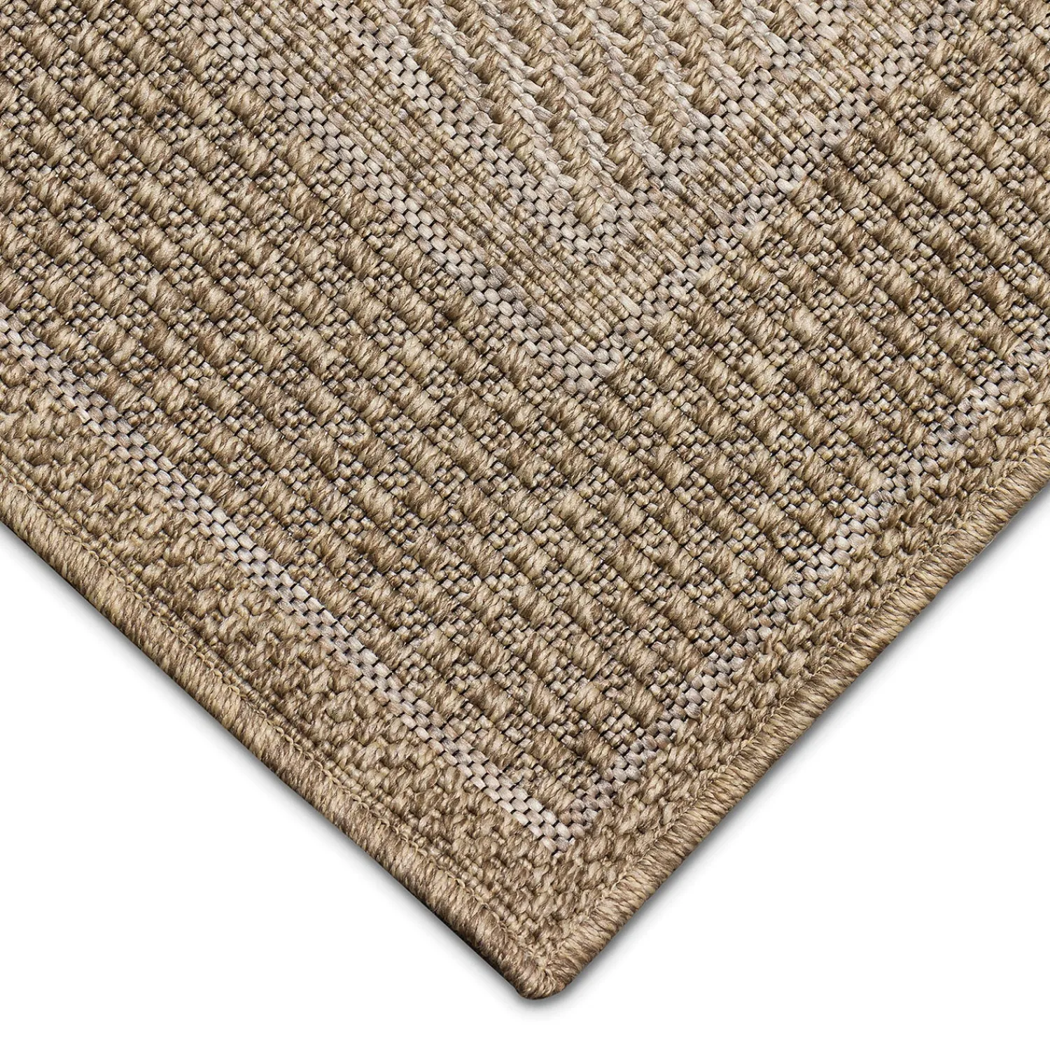 Plow & Hearth Area Rugs>Indoor/Outdoor Beachcomber Border Rug, 7'10" x 9'10" Natural