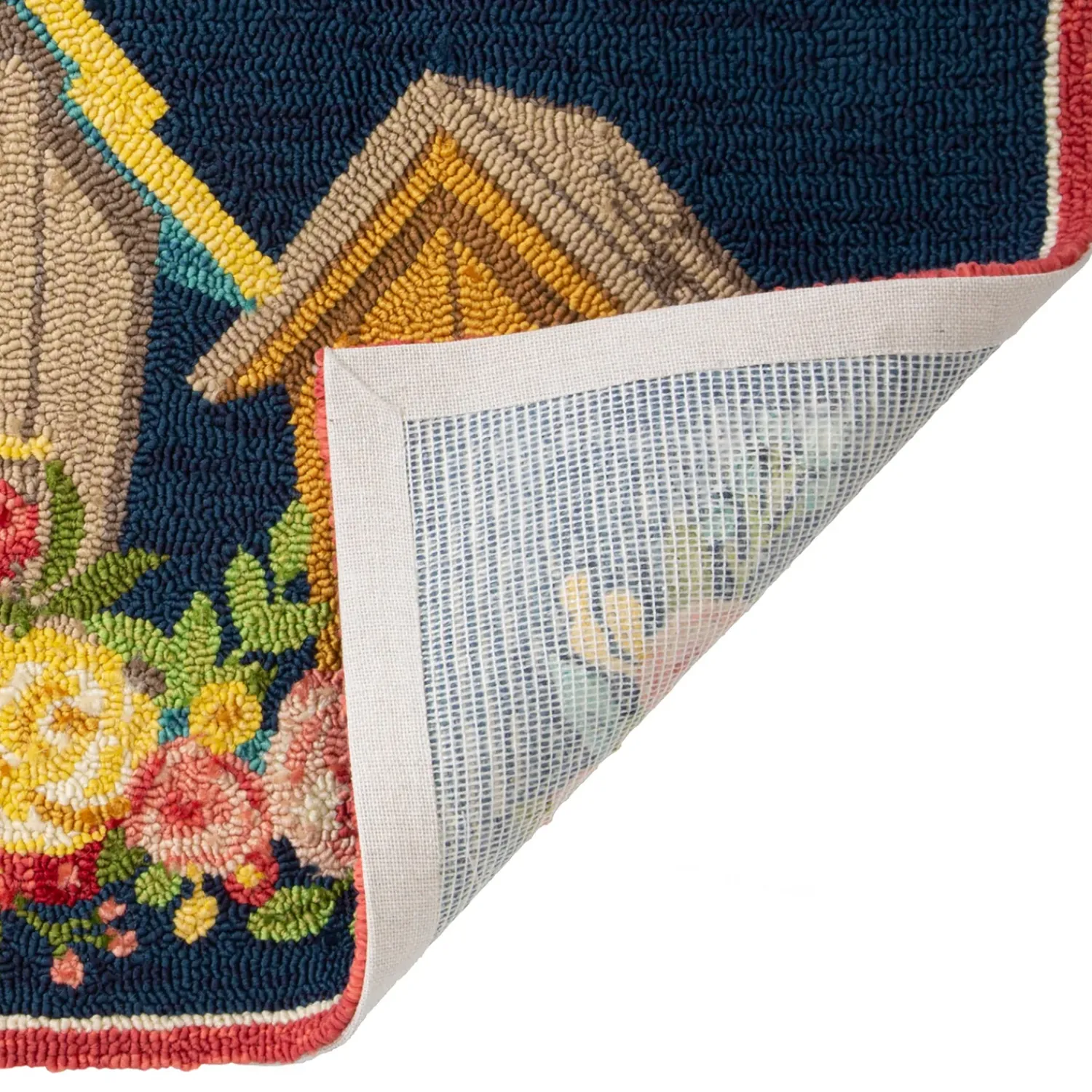 Plow & Hearth Hooked Rugs>Indoor/Outdoor Birdhouse Hooked Polypropylene Accent Rug 24"x42"