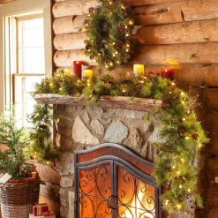 Plow & Hearth Lighted Trees & Garlands><noscript><img width=
