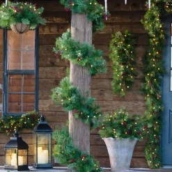 Plow & Hearth Lighted Trees & Garlands><noscript><img width=