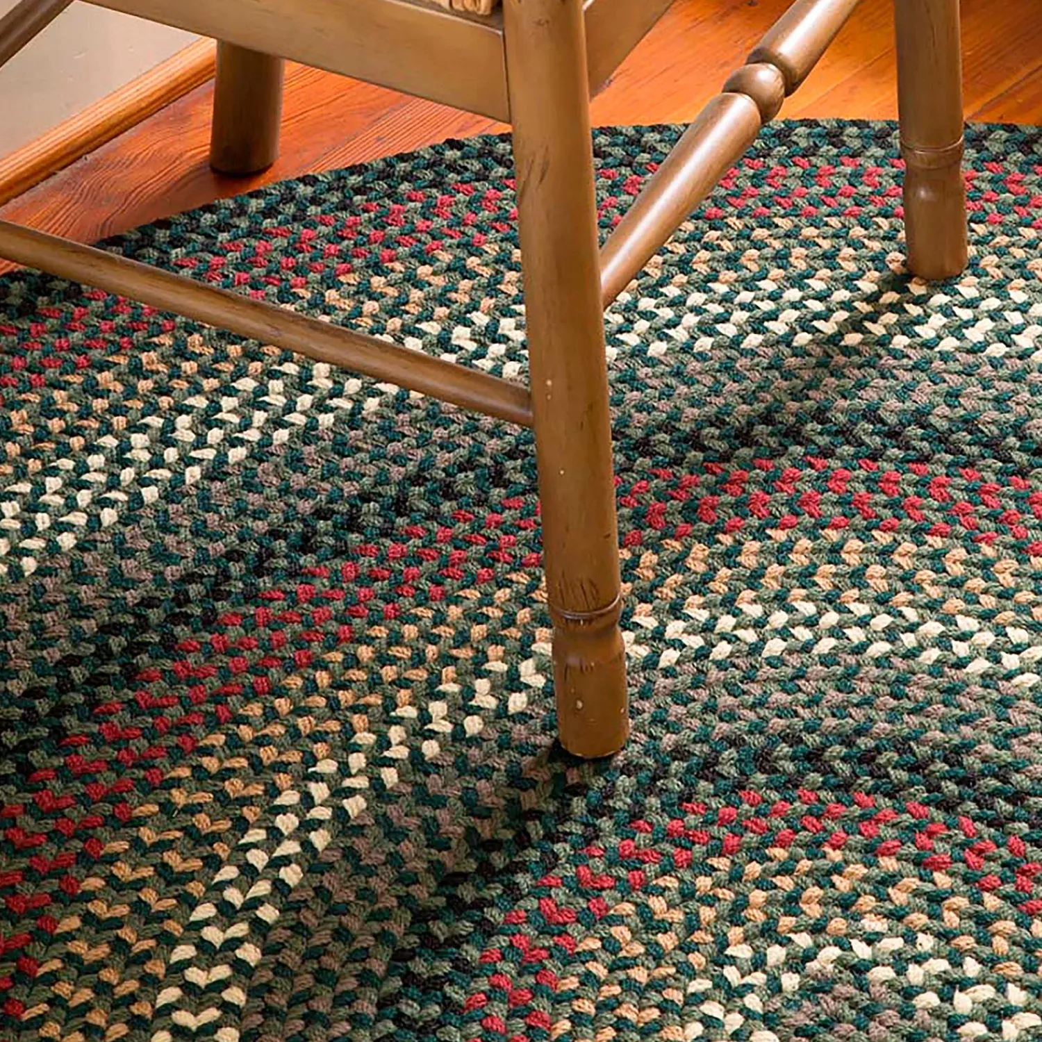 Plow & Hearth Area Rugs>Indoor/Outdoor Braided Polypro Roanoke Rug, 8' dia. Round
