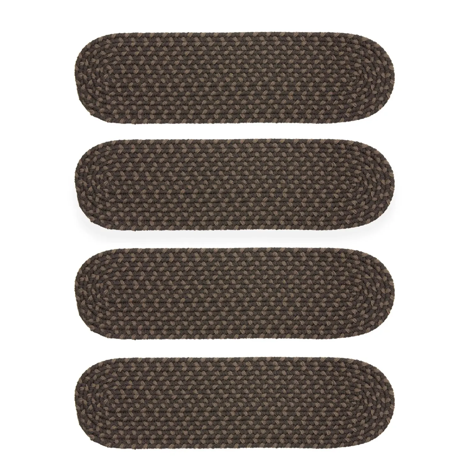 Plow & Hearth Stair Treads|Braided Rugs>Indoor/Outdoor Braided Polypro Roanoke Stair Treads, Set of 4