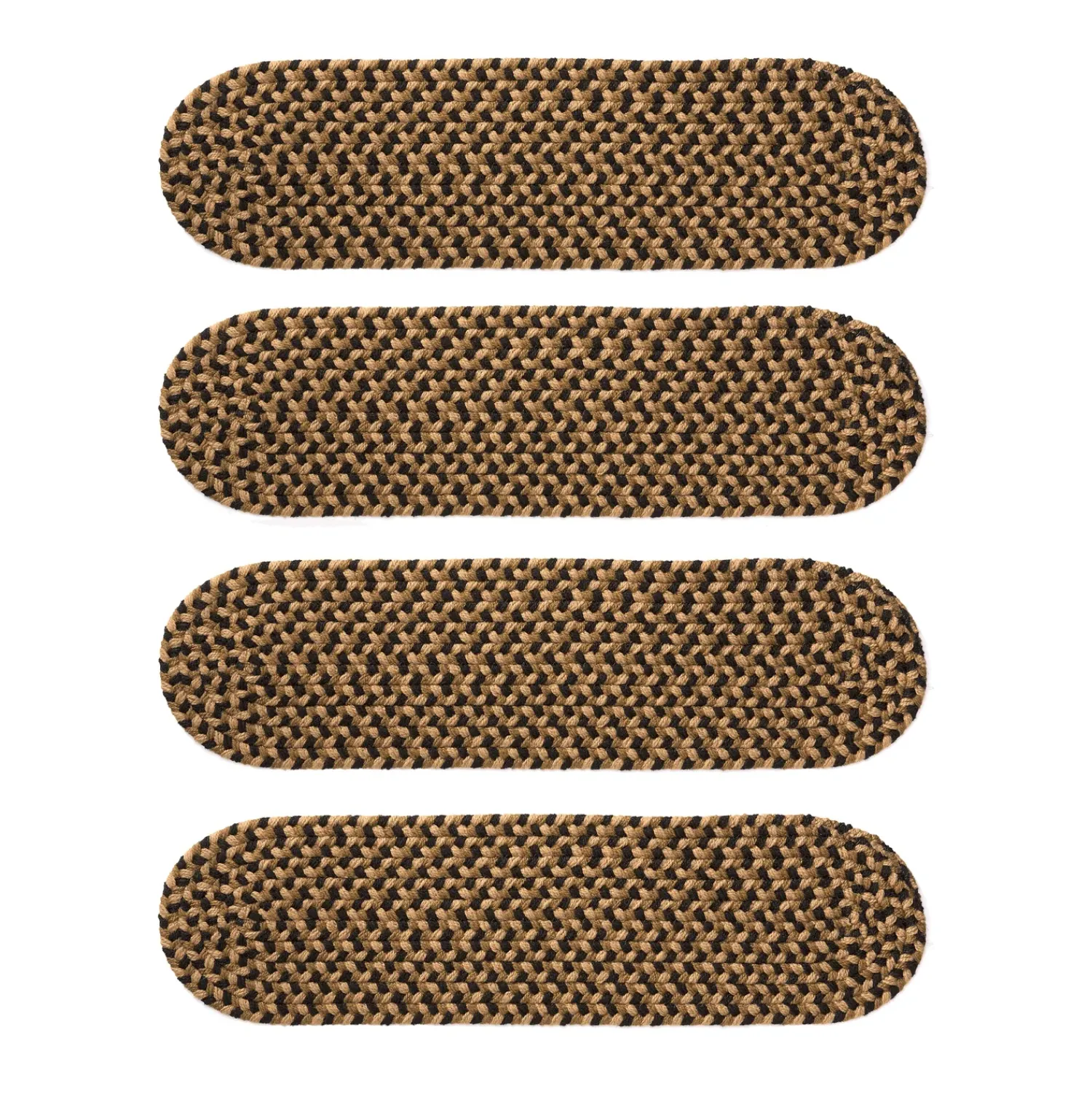 Plow & Hearth Stair Treads|Braided Rugs>Indoor/Outdoor Braided Polypro Roanoke Stair Treads, Set of 4