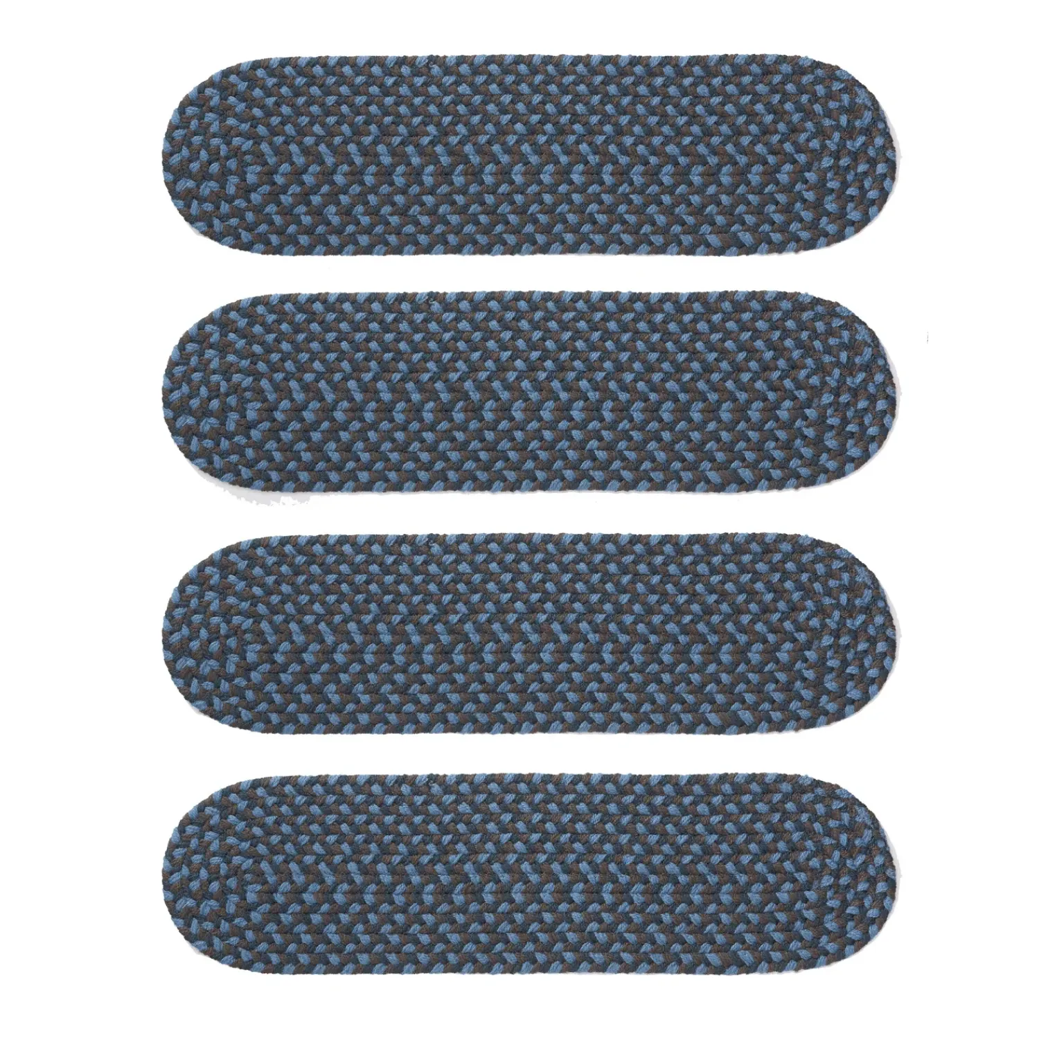 Plow & Hearth Stair Treads|Braided Rugs>Indoor/Outdoor Braided Polypro Roanoke Stair Treads, Set of 4