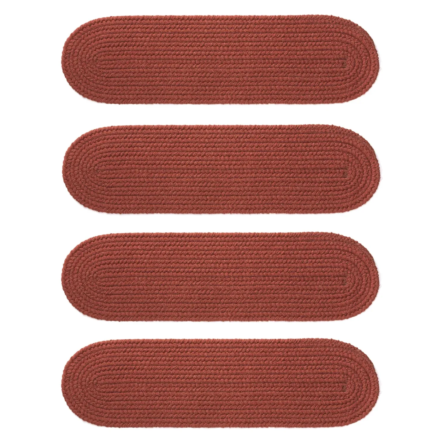 Plow & Hearth Stair Treads|Braided Rugs>Indoor/Outdoor Braided Polypro Roanoke Stair Treads, Set of 4