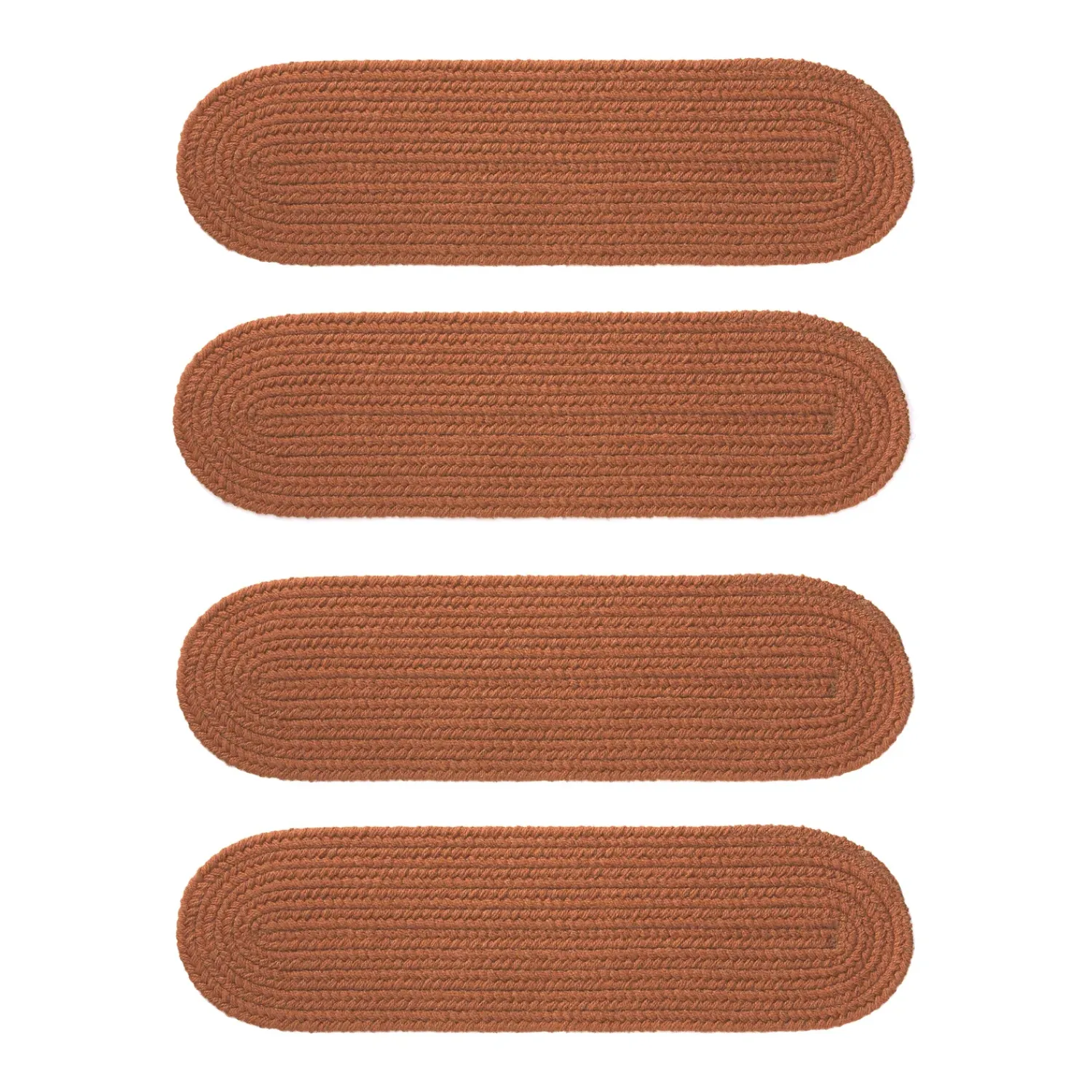 Plow & Hearth Stair Treads|Braided Rugs>Indoor/Outdoor Braided Polypro Roanoke Stair Treads, Set of 4