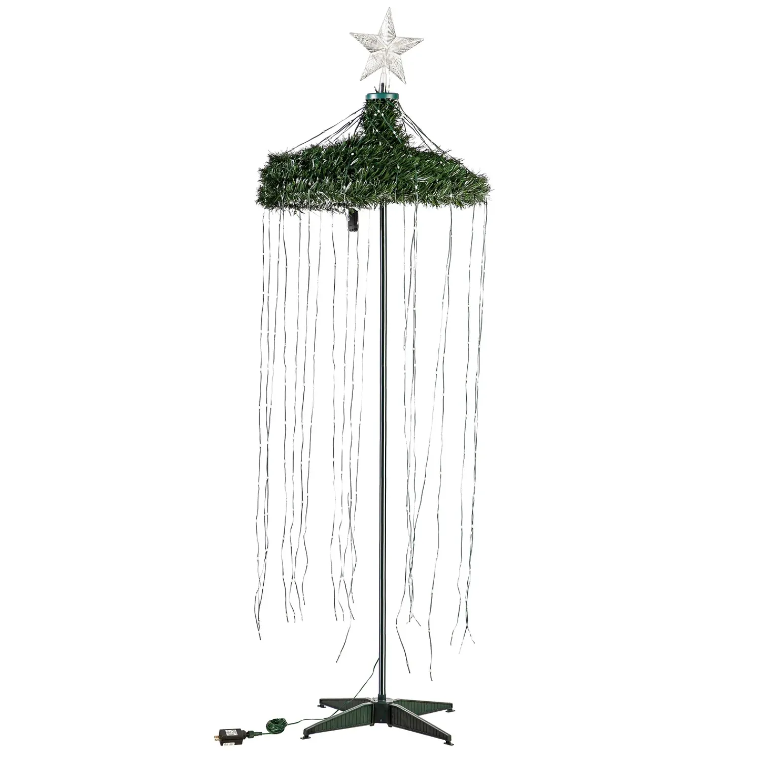 Plow & Hearth Lighted Trees & Garlands>Indoor/Outdoor Christmas Tree With Multicolor Lights, 71"