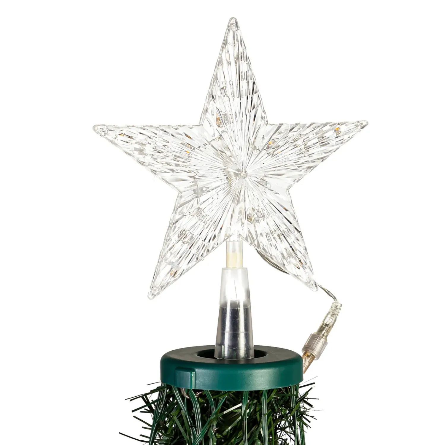 Plow & Hearth Lighted Trees & Garlands>Indoor/Outdoor Christmas Tree With Multicolor Lights, 71"