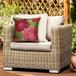 Plow & Hearth Outdoor Throw Pillows|Decorative Pillows>Indoor/Outdoor Chrysanthemum Polypropylene Throw Pillow