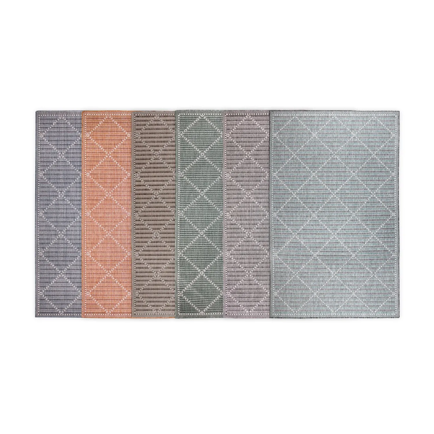 Plow & Hearth Area Rugs>Indoor/Outdoor Diamonds Rug, 6'6" x 9'4"
