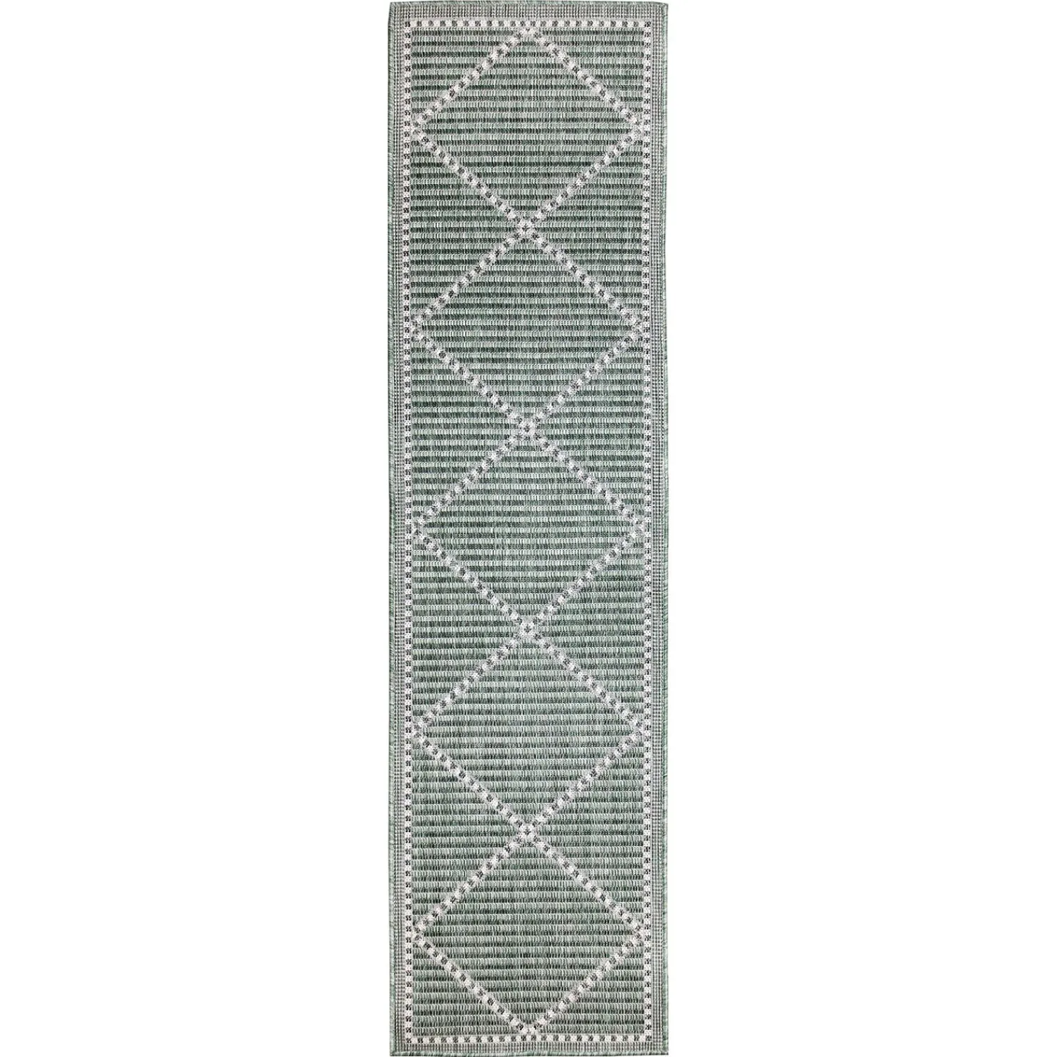 Plow & Hearth Runners>Indoor/Outdoor Diamonds Rug, 23" x 7'6" Runner