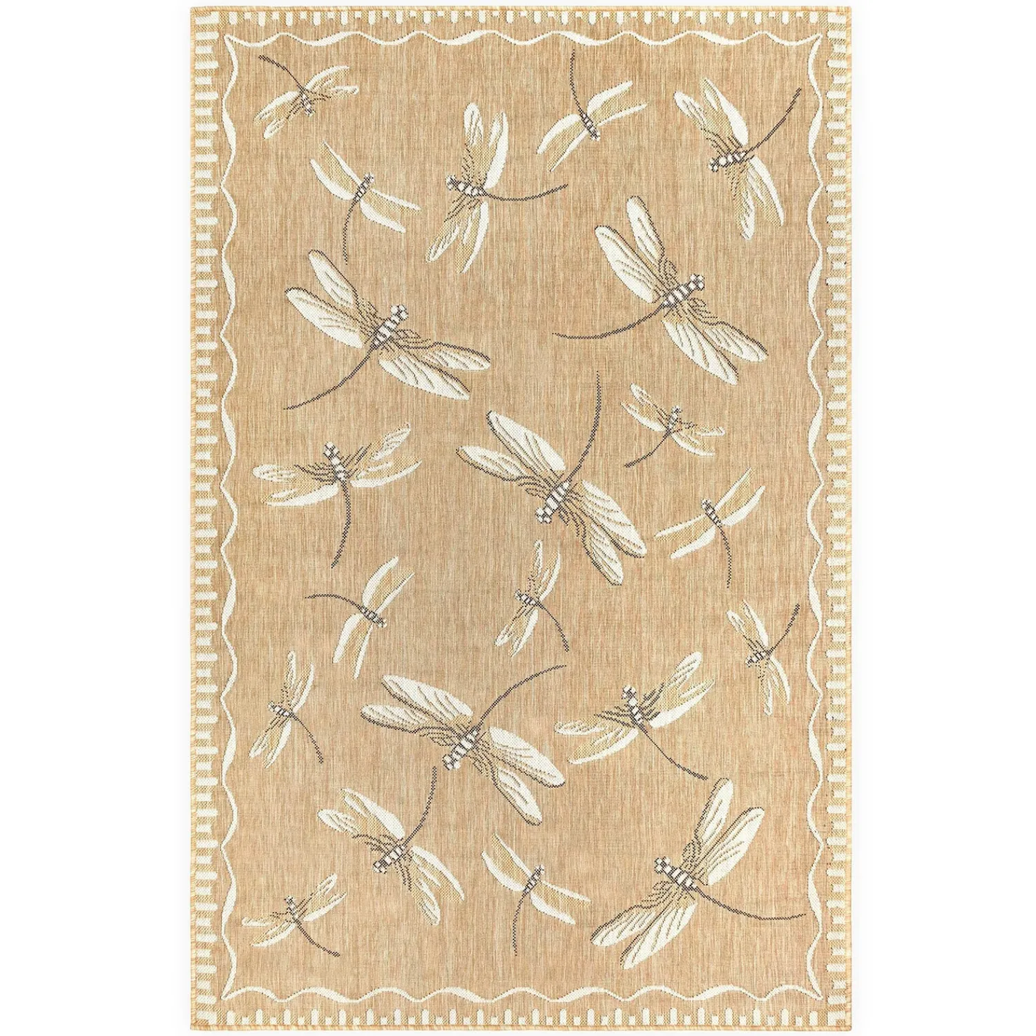 Plow & Hearth Area Rugs>Indoor/Outdoor Dragonfly Rug, 3'3" x 4'11"