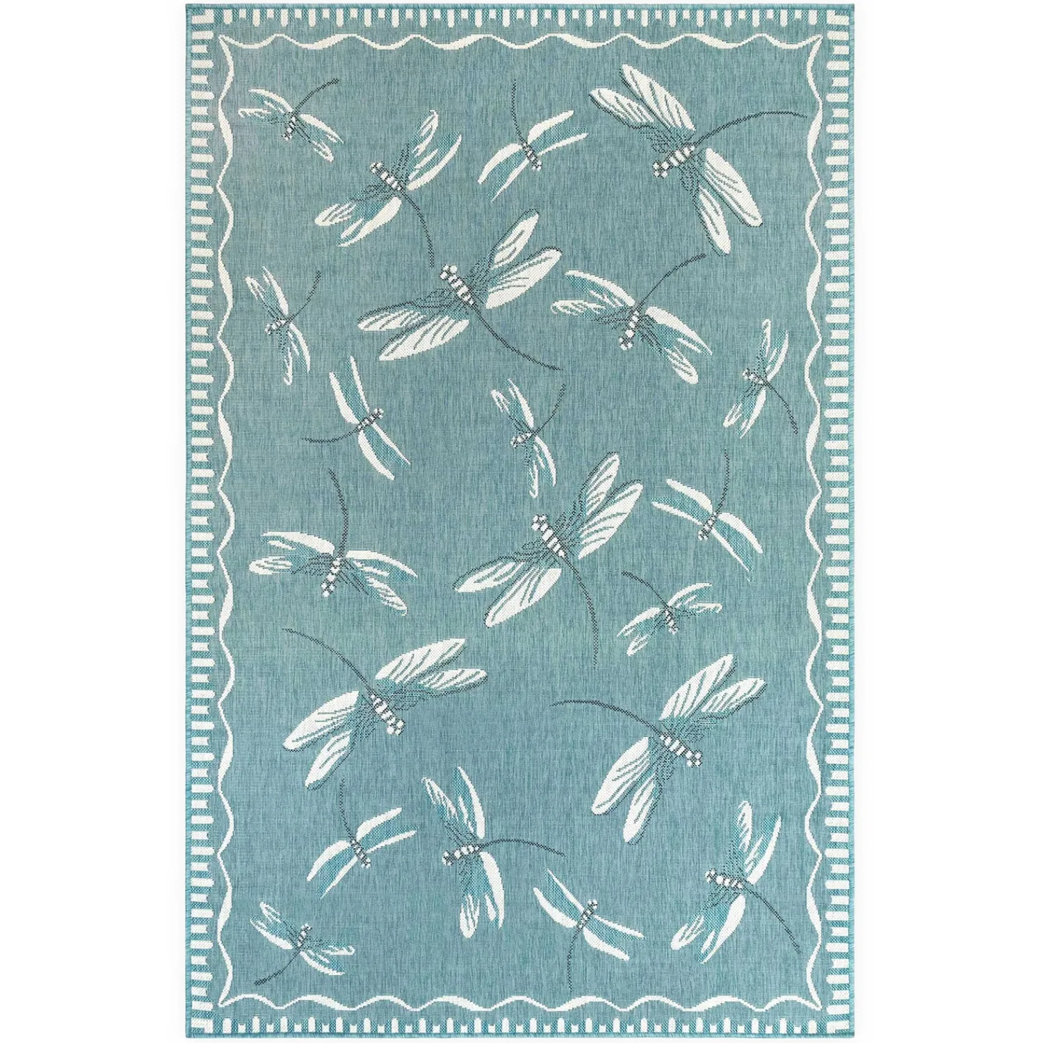 Plow & Hearth Area Rugs>Indoor/Outdoor Dragonfly Rug, 3'3" x 4'11"