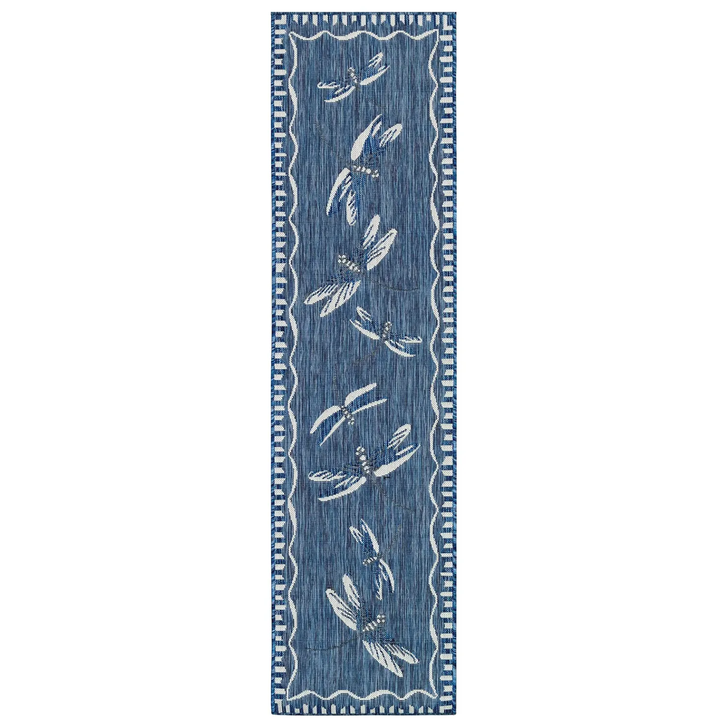Plow & Hearth Runners>Indoor/Outdoor Dragonfly Rug, 23" x 7'6"