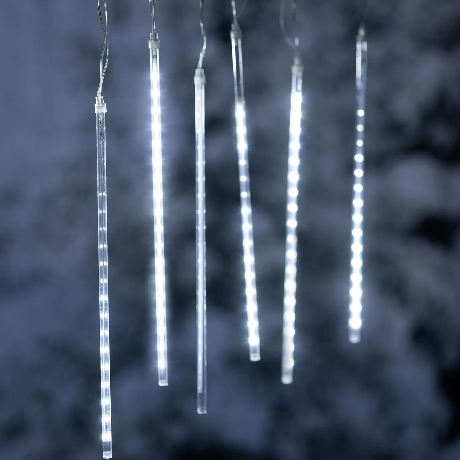 Plow & Hearth String Lights>Indoor/Outdoor Electric Icicle Chasing Lights with Cool White LEDs