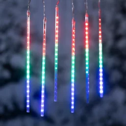 Plow & Hearth String Lights>Indoor/Outdoor Electric Icicle Chasing Lights with Multicolor LEDs