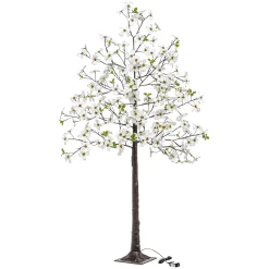 Plow & Hearth Lighted Trees & Garlands>Indoor/Outdoor Electric Lighted Faux Dogwood Tree, 6' Tall