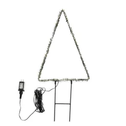 Plow & Hearth Garden Stakes|Lighted Garden Decorations>Indoor/Outdoor Electric Lighted 18"H Frosted Greens Holiday Tree